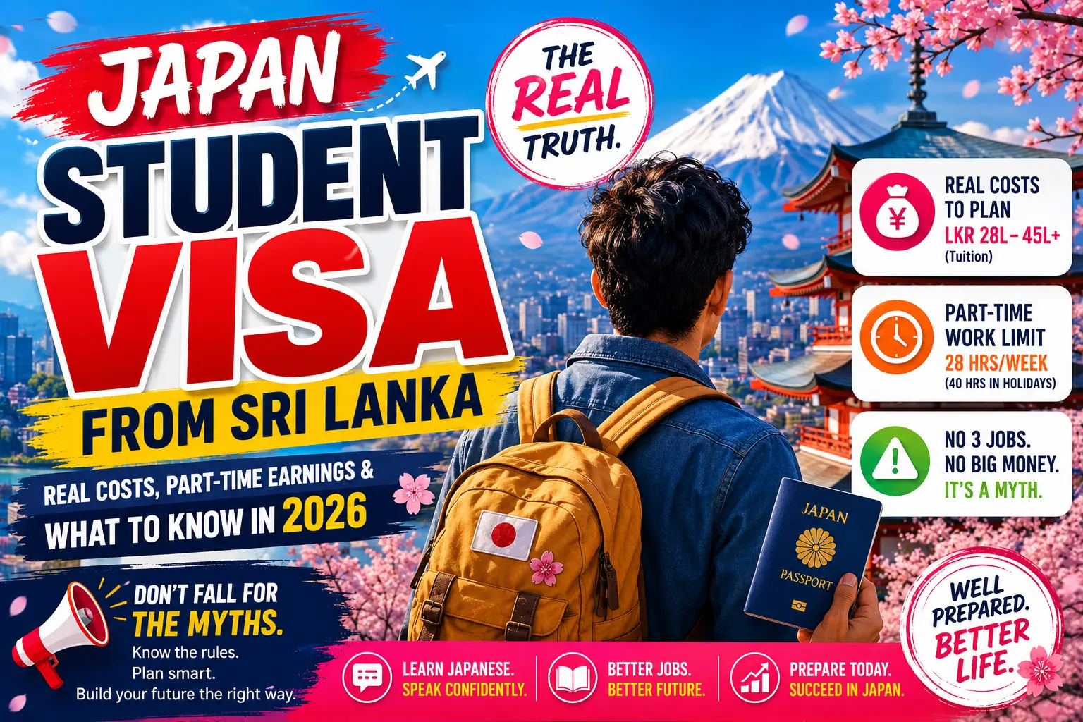 Japan Student Visa from Sri Lanka: Real Costs, Part-Time Earnings & What to Know in 2026